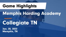 Memphis Harding Academy vs Collegiate TN Game Highlights - Jan. 20, 2022