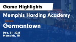 Memphis Harding Academy vs Germantown  Game Highlights - Dec. 21, 2023
