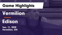 Vermilion  vs Edison  Game Highlights - Jan. 11, 2020