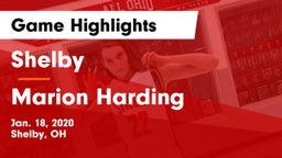 Shelby  vs Marion Harding  Game Highlights - Jan. 18, 2020