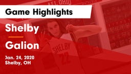 Shelby  vs Galion Game Highlights - Jan. 24, 2020