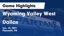 Wyoming Valley West  vs Dallas  Game Highlights - Jan. 18, 2021