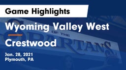 Wyoming Valley West  vs Crestwood  Game Highlights - Jan. 28, 2021