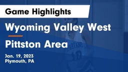 Wyoming Valley West  vs Pittston Area Game Highlights - Jan. 19, 2023