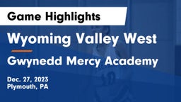 Wyoming Valley West  vs Gwynedd Mercy Academy  Game Highlights - Dec. 27, 2023