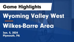 Wyoming Valley West  vs Wilkes-Barre Area  Game Highlights - Jan. 5, 2024