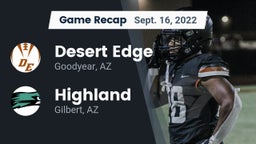 Recap: Desert Edge  vs. Highland  2022