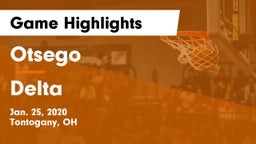 Otsego  vs Delta  Game Highlights - Jan. 25, 2020