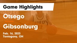 Otsego  vs Gibsonburg  Game Highlights - Feb. 16, 2023