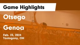 Otsego  vs Genoa  Game Highlights - Feb. 23, 2024