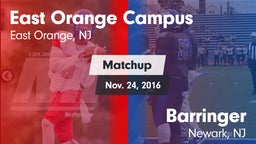 Matchup: East Orange Campus vs. Barringer  2016