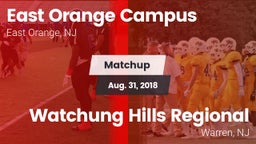 Matchup: East Orange Campus vs. Watchung Hills Regional  2018