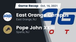 Recap: East Orange Campus  vs. Pope John XXIII  2021