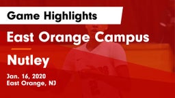 East Orange Campus  vs Nutley  Game Highlights - Jan. 16, 2020