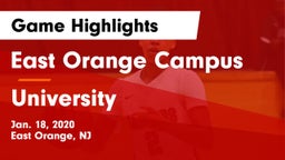 East Orange Campus  vs University  Game Highlights - Jan. 18, 2020