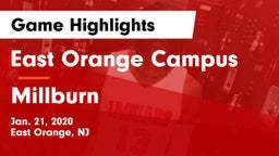 East Orange Campus  vs Millburn  Game Highlights - Jan. 21, 2020
