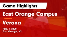 East Orange Campus  vs Verona  Game Highlights - Feb. 4, 2020