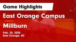 East Orange Campus  vs Millburn  Game Highlights - Feb. 20, 2020