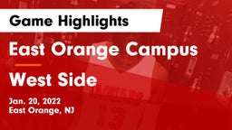 East Orange Campus  vs West Side  Game Highlights - Jan. 20, 2022
