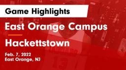 East Orange Campus  vs Hackettstown  Game Highlights - Feb. 7, 2022