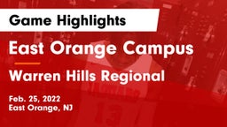 East Orange Campus  vs Warren Hills Regional  Game Highlights - Feb. 25, 2022