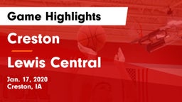 Creston  vs Lewis Central  Game Highlights - Jan. 17, 2020