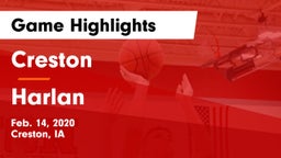 Creston  vs Harlan  Game Highlights - Feb. 14, 2020