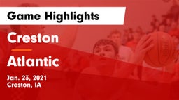 Creston  vs Atlantic  Game Highlights - Jan. 23, 2021