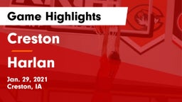 Creston  vs Harlan  Game Highlights - Jan. 29, 2021