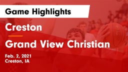 Creston  vs Grand View Christian Game Highlights - Feb. 2, 2021