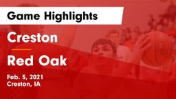 Creston  vs Red Oak  Game Highlights - Feb. 5, 2021
