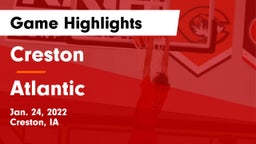 Creston  vs Atlantic  Game Highlights - Jan. 24, 2022