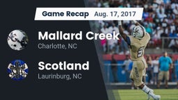 Recap: Mallard Creek  vs. Scotland  2017