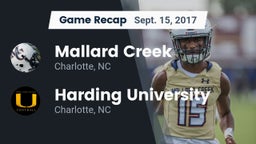 Recap: Mallard Creek  vs. Harding University  2017