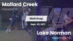 Matchup: Mallard Creek High vs. Lake Norman  2017