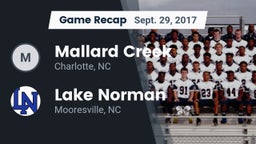Recap: Mallard Creek  vs. Lake Norman  2017
