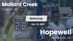 Matchup: Mallard Creek High vs. Hopewell  2017