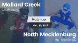 Matchup: Mallard Creek High vs. North Mecklenburg  2017