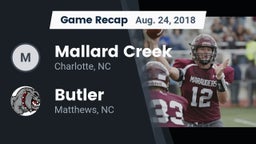 Recap: Mallard Creek  vs. Butler  2018