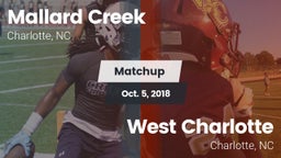 Matchup: Mallard Creek High vs. West Charlotte  2018