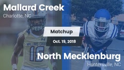 Matchup: Mallard Creek High vs. North Mecklenburg  2018