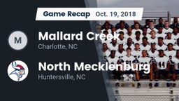 Recap: Mallard Creek  vs. North Mecklenburg  2018