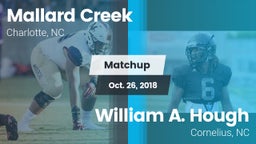 Matchup: Mallard Creek High vs. William A. Hough  2018