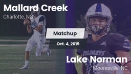 Matchup: Mallard Creek High vs. Lake Norman  2019