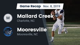 Recap: Mallard Creek  vs. Mooresville  2019