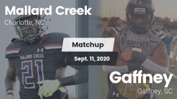 Matchup: Mallard Creek High vs. Gaffney  2020