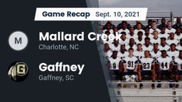 Recap: Mallard Creek  vs. Gaffney  2021