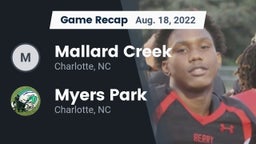 Recap: Mallard Creek  vs. Myers Park  2022