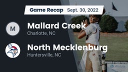 Recap: Mallard Creek  vs. North Mecklenburg  2022
