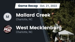 Recap: Mallard Creek  vs. West Mecklenburg  2022
